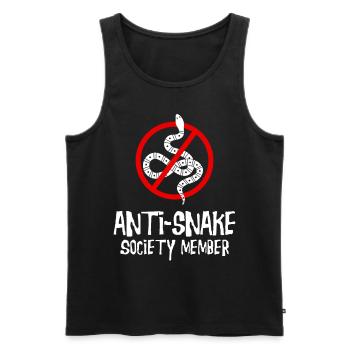 Ophidiophobia: Fear of snakes, snake, boa - Men's Premium Organic Tank Top - black - Front - AI Model Male 178 light (178cm)