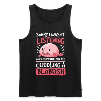 Meeresbiologe Tiefseefisch Blobfisch Ozean - Männer Premium Bio Tank Top - Schwarz - Vorne - AI Model Male 178 light (178cm)