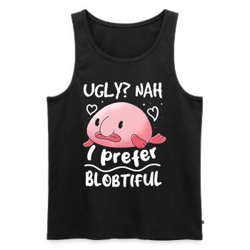 Meeresbiologe Tiefseefisch Blobfisch Ozean - Männer Premium Bio Tank Top - Schwarz - Vorne - AI Model Male 178 light (178cm)