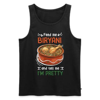 Foodies indiens, Biryani, Amoureux, - Débardeur bio Premium Homme - noir - Devant - Michal (187cm)