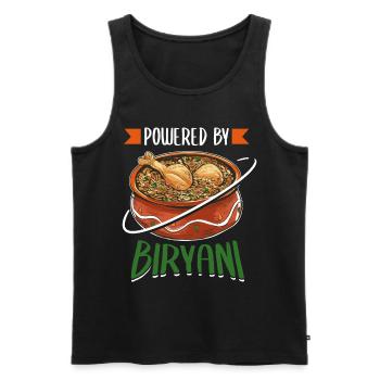 Foodies indiens, Biryani, Amoureux, - Débardeur bio Premium Homme - noir - Devant - Michal (187cm)