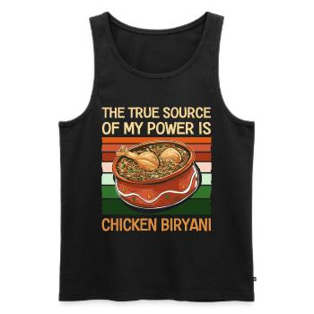 Foodies indiens, Biryani, Amoureux, - Débardeur bio Premium Homme - noir - Devant - Michal (187cm)