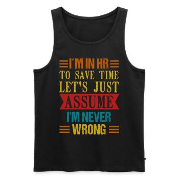 Beruf: Hr-manager Im Personalwesen - Männer Premium Bio Tank Top - Schwarz - Vorne - AI Model Male 178 light (178cm)