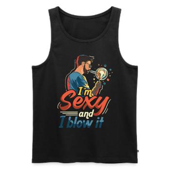 Glassblowing Glassforming Glassmaker Pride - Men's Premium Organic Tank Top - black - Front - AI Model Male 178 light (178cm)