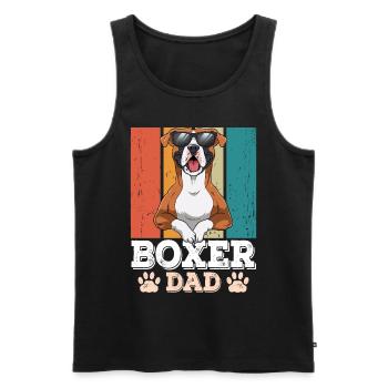 Boxer Dad - Männer Premium Bio Tank Top - Schwarz - Vorne - AI Model Male 178 light (178cm)