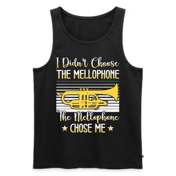 Mellophonist, Musical Instrument Orchestra, - Men's Premium Organic Tank Top - black - Front - AI Model Male 178 light (178cm)