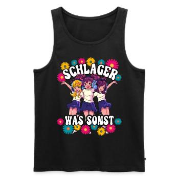 Schlager - Männer Premium Bio Tank Top - Schwarz - Vorne - Michal (187cm)