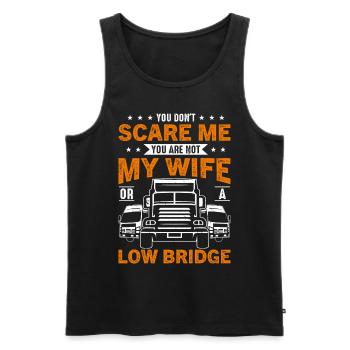 Truck driver for flatbed truck - Men's Premium Organic Tank Top - black - Front - Michal (187cm)
