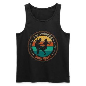 Lindy Hop Swing Tanz Paar Tänzer Swing Tanz - Männer Premium Bio Tank Top - Schwarz - Vorne - Michal (187cm)