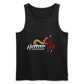 Reptile Collector Boa Snake Venomous Snake - Men's Premium Organic Tank Top - black - Front - AI Model Male 178 light (178cm)