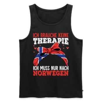 Norwegen - Männer Premium Bio Tank Top - Schwarz - Vorne - Michal (187cm)