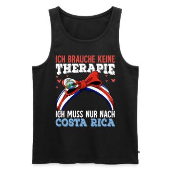 Costa Rica - Männer Premium Bio Tank Top - Schwarz - Vorne - Michal (187cm)