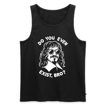 Philosopher Descartes Design for a Philosophy - Men's Premium Organic Tank Top - black - Front - AI Model Male 178 light (178cm)