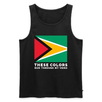 Diese Farben Fließen Durch Meine Adern Design For - Männer Premium Bio Tank Top - Schwarz - Vorne - AI Model Male 178 light (178cm)