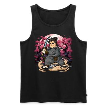 Hommes samouraïs - Débardeur bio Premium Homme - noir - Devant - Michal (187cm)