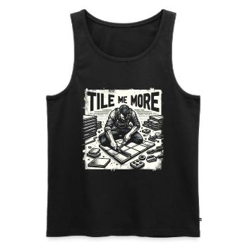 Fliesenleger Bodenbelag Job Fliesenleger - Männer Premium Bio Tank Top - Schwarz - Vorne - Michal (187cm)