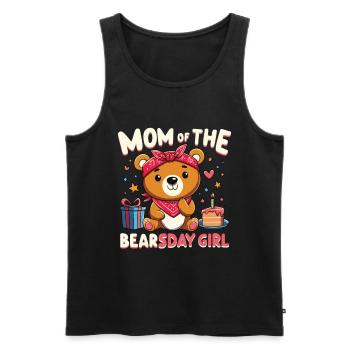 Bear Lover Bday Mom Celebrant Happy - Men's Premium Organic Tank Top - black - Front - Michal (187cm)