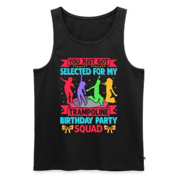 Trampolin Geburtstagsparty - Männer Premium Bio Tank Top - Schwarz - Vorne - Michal (187cm)