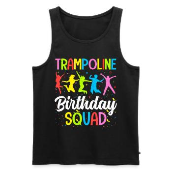 Fête d’anniversaire trampoline - Débardeur bio Premium Homme - noir - Devant - Michal (187cm)