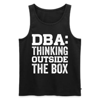Business Administration Business Administration Office - Men's Premium Organic Tank Top - black - Front - AI Model Male 178 light (178cm)
