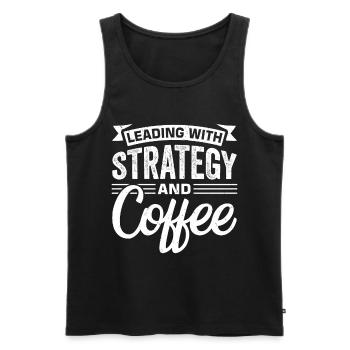 Business Administration Business Administration Office - Men's Premium Organic Tank Top - black - Front - AI Model Male 178 light (178cm)