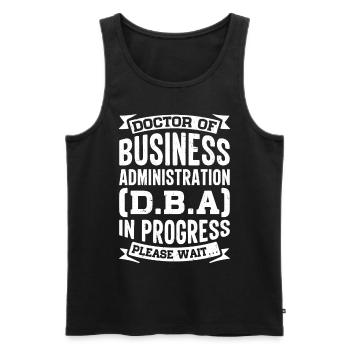 Business Administration Business Administration Office - Men's Premium Organic Tank Top - black - Front - AI Model Male 178 light (178cm)