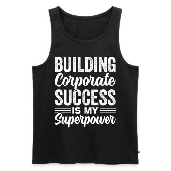 Business Administration Business Administration Office - Men's Premium Organic Tank Top - black - Front - AI Model Male 178 light (178cm)