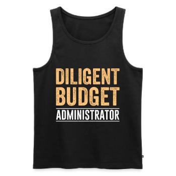 Business Administration Business Administration Office - Men's Premium Organic Tank Top - black - Front - AI Model Male 178 light (178cm)