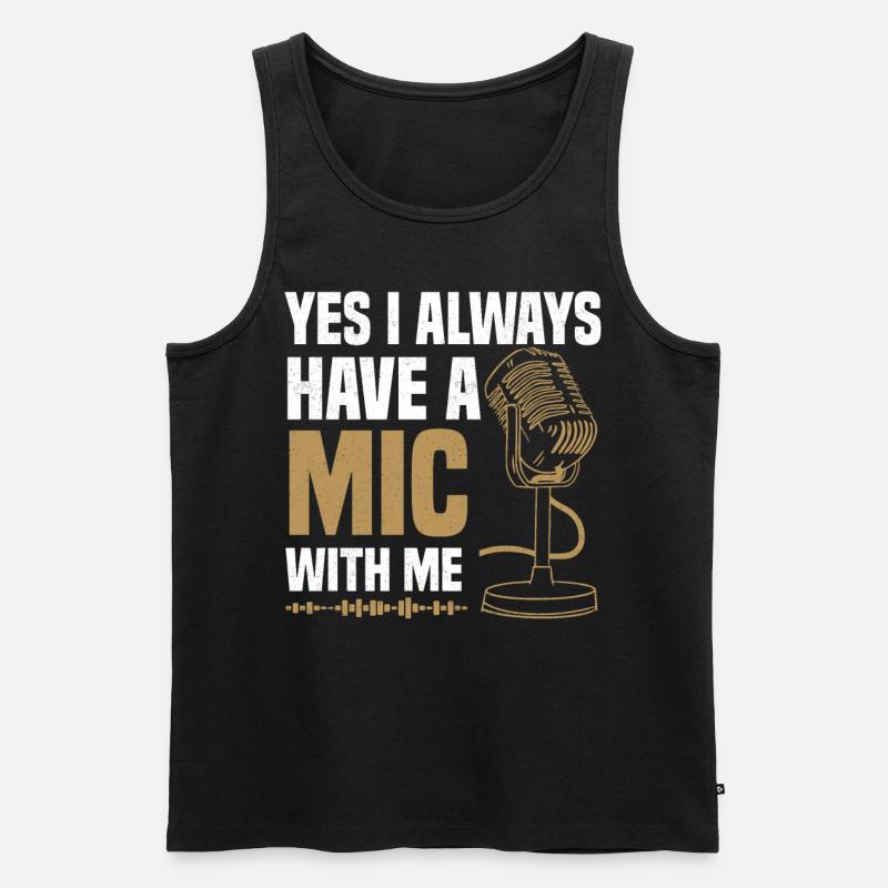 Podcaster Podcast - Männer Premium Bio Tank Top - Schwarz