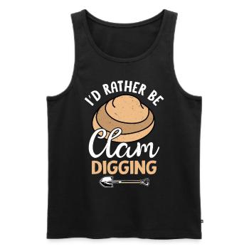 Moules Fruits de mer - Débardeur bio Premium Homme - noir - Devant - Michal (187cm)