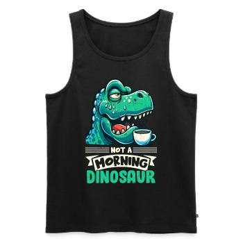 Grumpy Trex Dinosaur With - Men's Premium Organic Tank Top - black - Front - Michal (187cm)
