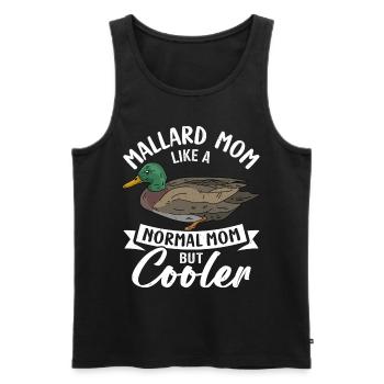 Canard colvert - Débardeur bio Premium Homme - noir - Devant - AI Model Male 178 light (178cm)