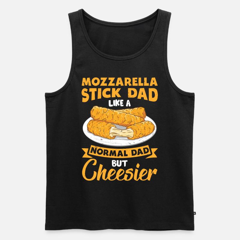 Mozzarella Sticks Käse - Männer Premium Bio Tank Top - Schwarz