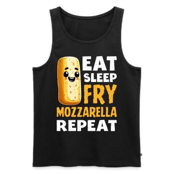 Mozzarella Sticks Käse - Männer Premium Bio Tank Top - Schwarz - Vorne - AI Model Male 178 light (178cm)