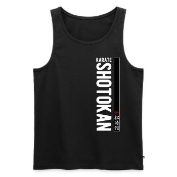 Karaté Shotokan Kanji Art Martial Japon - Débardeur bio Premium Homme - noir - Devant - Michal (187cm)