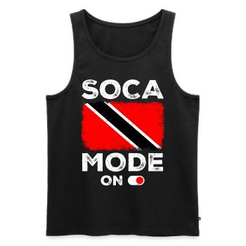 Soca Dance Trinidad Tobago - Men's Premium Organic Tank Top - black - Front - Michal (187cm)