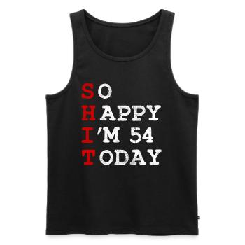 Birthday 54 Birthday Year Birth Funny - Men's Premium Organic Tank Top - black - Front - Michal (187cm)