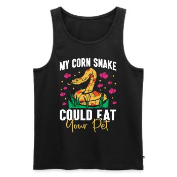 Serpent des blés Snake - Débardeur bio Premium Homme - noir - Devant - Michal (187cm)