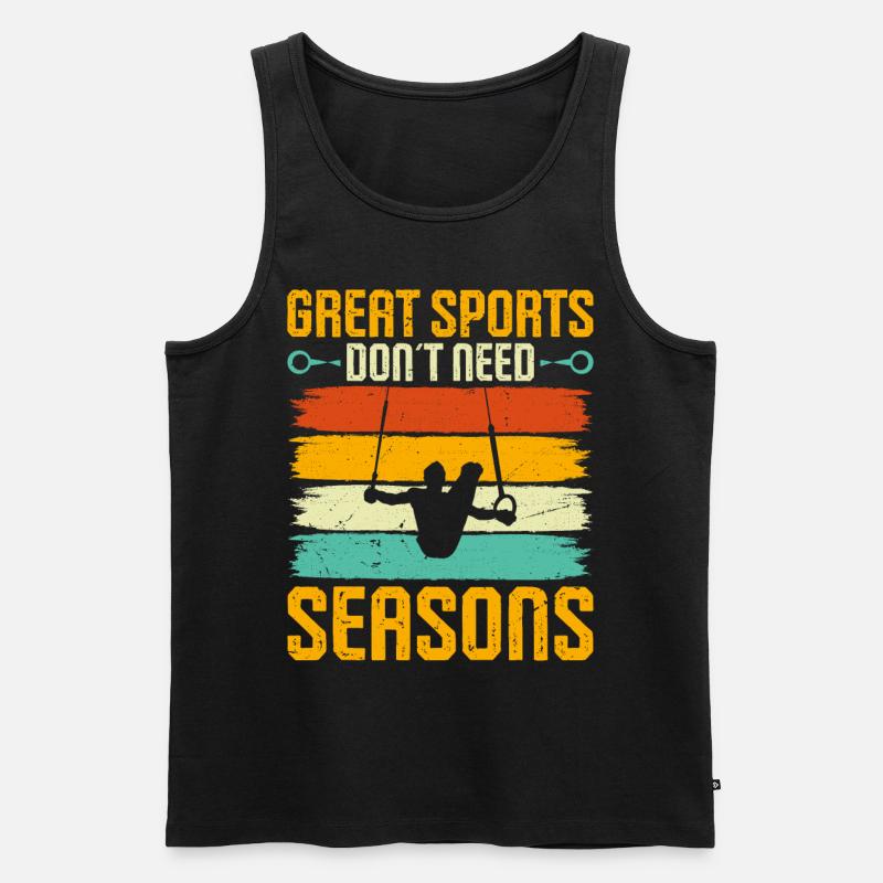 Ringturner Turnen - Männer Premium Bio Tank Top - Schwarz