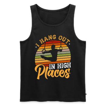 Ring Gymnastics Gymnastics - Men's Premium Organic Tank Top - black - Front - AI Model Male 178 light (178cm)