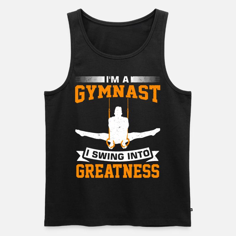 Ringturner Turnen - Männer Premium Bio Tank Top - Schwarz