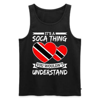 Soca Tanz Trinidad Tobago - Männer Premium Bio Tank Top - Schwarz - Vorne - Michal (187cm)