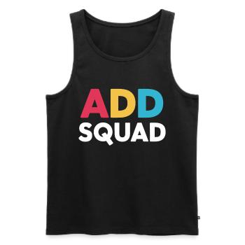 Attention Deficit Hyperactivity Disorder ADD - Men's Premium Organic Tank Top - black - Front - AI Model Male 178 light (178cm)
