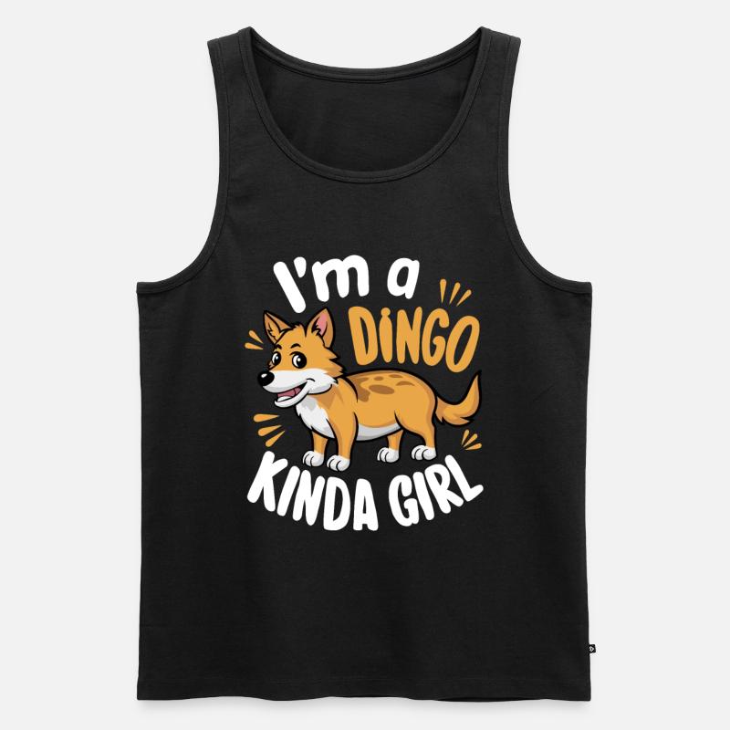 Australischer Dingo - Männer Premium Bio Tank Top - Schwarz
