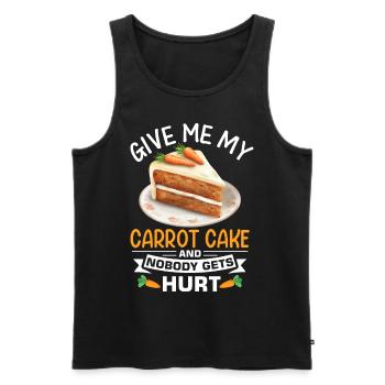 Witziger Karottenkuchen Spruch - Männer Premium Bio Tank Top - Schwarz - Vorne - Michal (187cm)