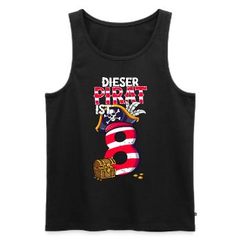 8e anniversaire Pirates - Débardeur bio Premium Homme - noir - Devant - Michal (187cm)