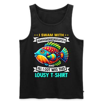 Hawaiian triggerfish Humuhumunukunukuapua'a - Men's Premium Organic Tank Top - black - Front - Michal (187cm)
