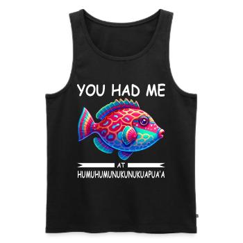 Hawaiian triggerfish Humuhumunukunukuapua'a - Men's Premium Organic Tank Top - black - Front - Michal (187cm)