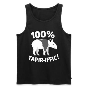 Drôle de dicton de tapir - Débardeur bio Premium Homme - noir - Devant - Michal (187cm)