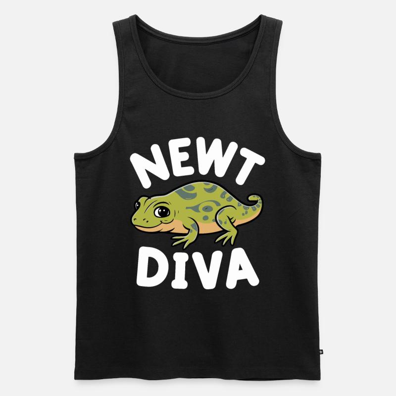 Witziger Molch Spruch - Männer Premium Bio Tank Top - Schwarz